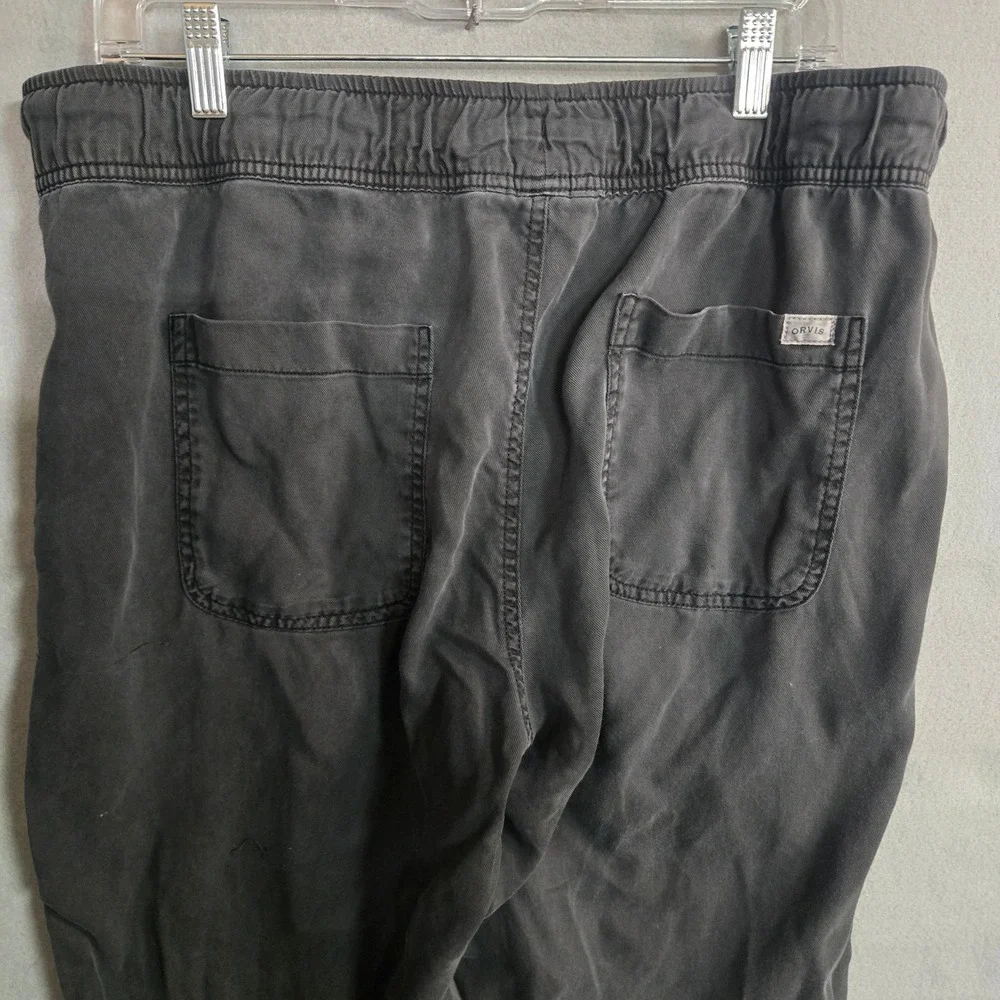 Orvis Faded Black Cargo Pants Elastic Drawstring Utility Gorpcore Men's M